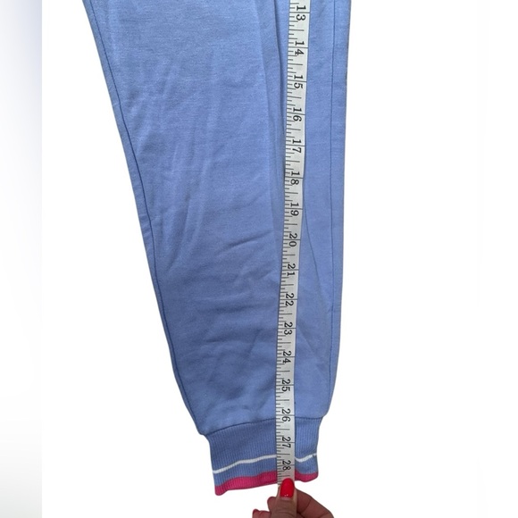 P.J. Salvage Blue Jogger Sweatpants Loungewear Heart Eyes Smiley Face Small D137 - Picture 6 of 9